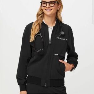 NWOT Figs Pro Bomber jacket black, XXS